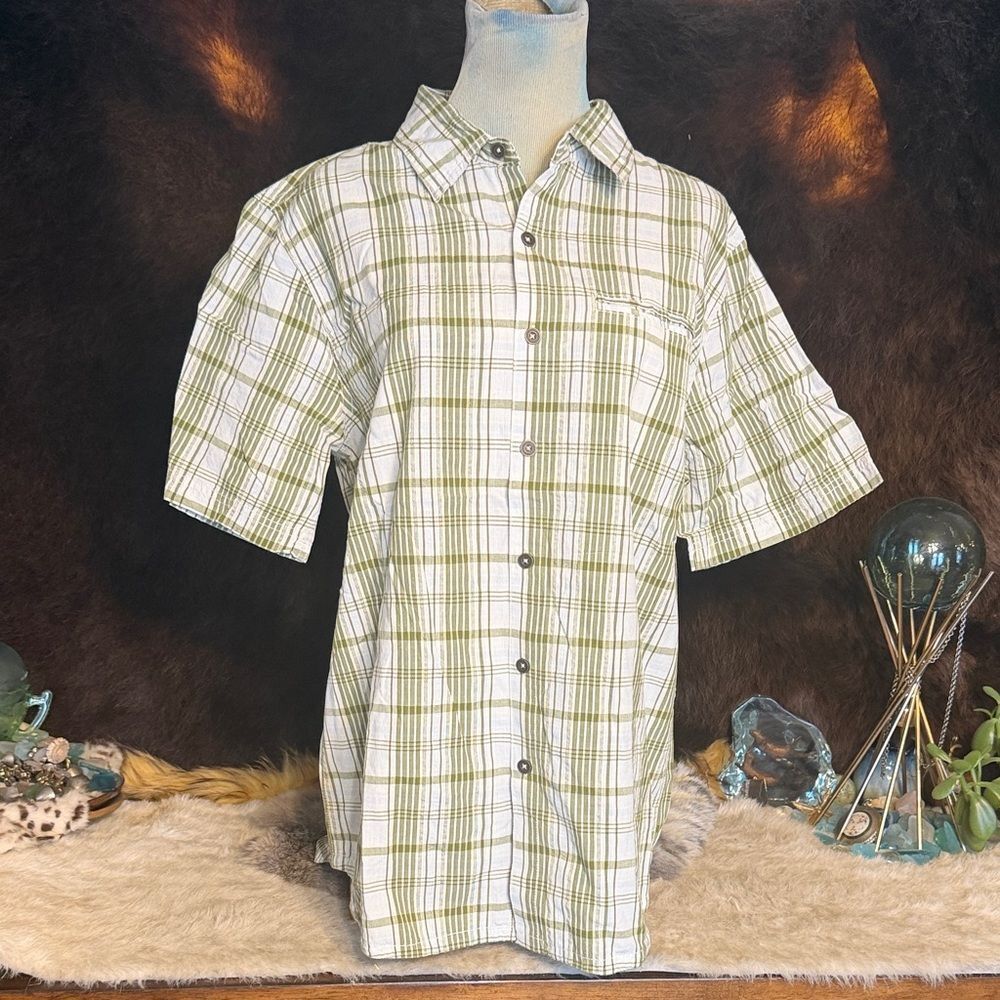 Green Plaid Men's Shirt M (5025D) NWT